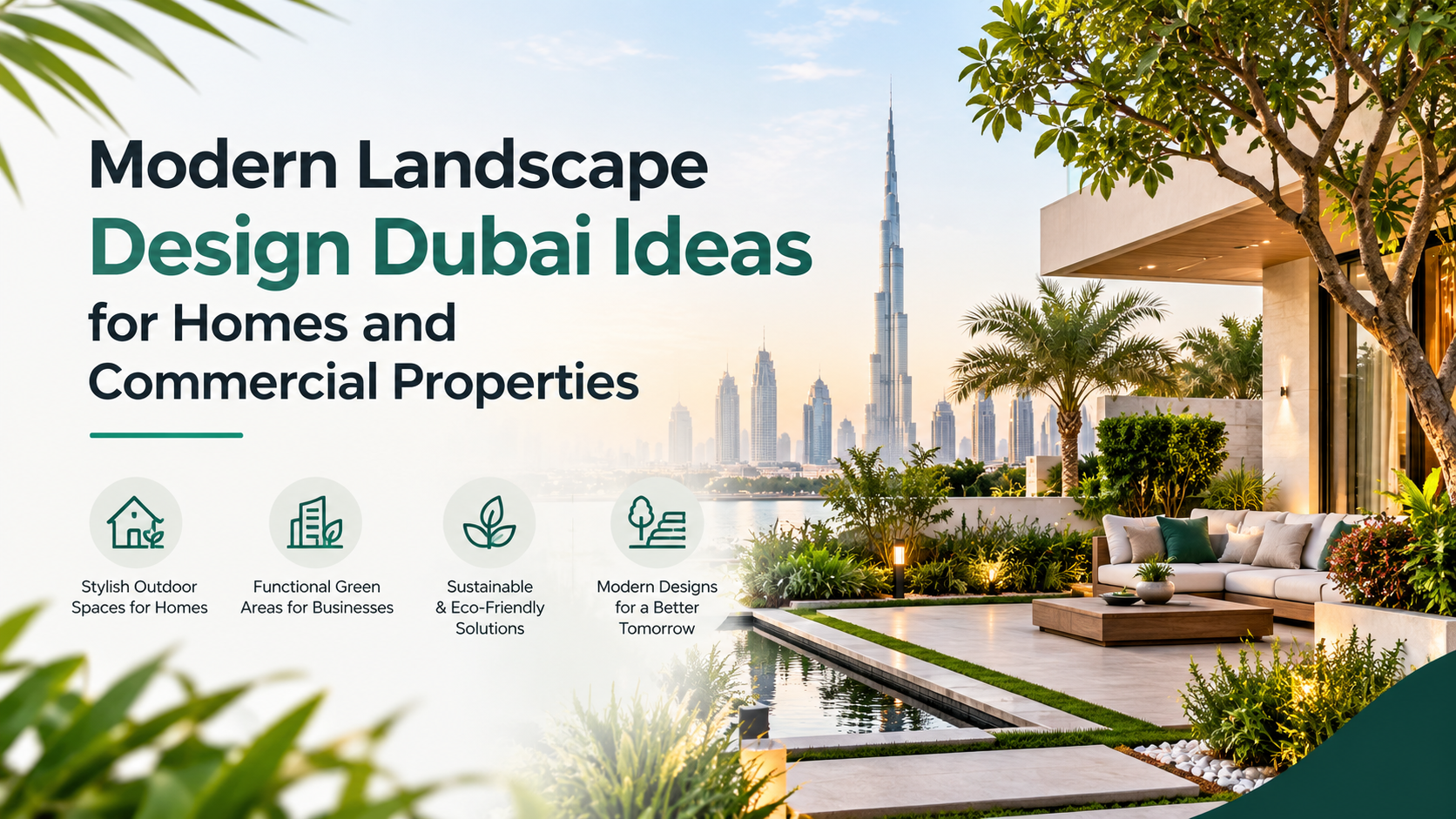 Modern Landscape Design Dubai Ideas for Homes and Commercial Properties